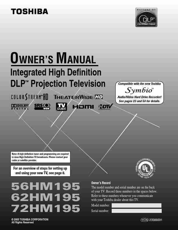Toshiba Projection Television 56HM195-page_pdf